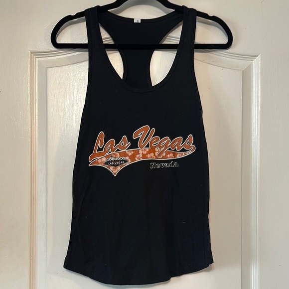 Black and Orange Crop Tank Top Relaxed Fit - Picture 1 of 5